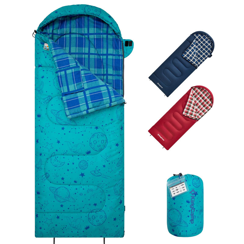 Load image into Gallery viewer, KingCamp Galaxy Zoo C 300 Kids' Hooded Sleeping Bag