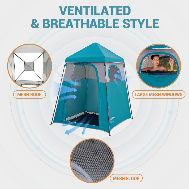 Load image into Gallery viewer, KingCamp Outdoor Shower Tents for Camping Portable Instant Pop Up Privacy Tent