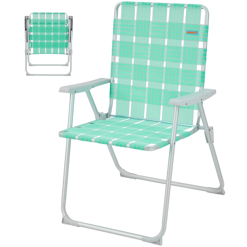 Cargue la imagen en el visor de la galería, WEJOY Foldable and Portable Lawn Chair with Hard Armrest