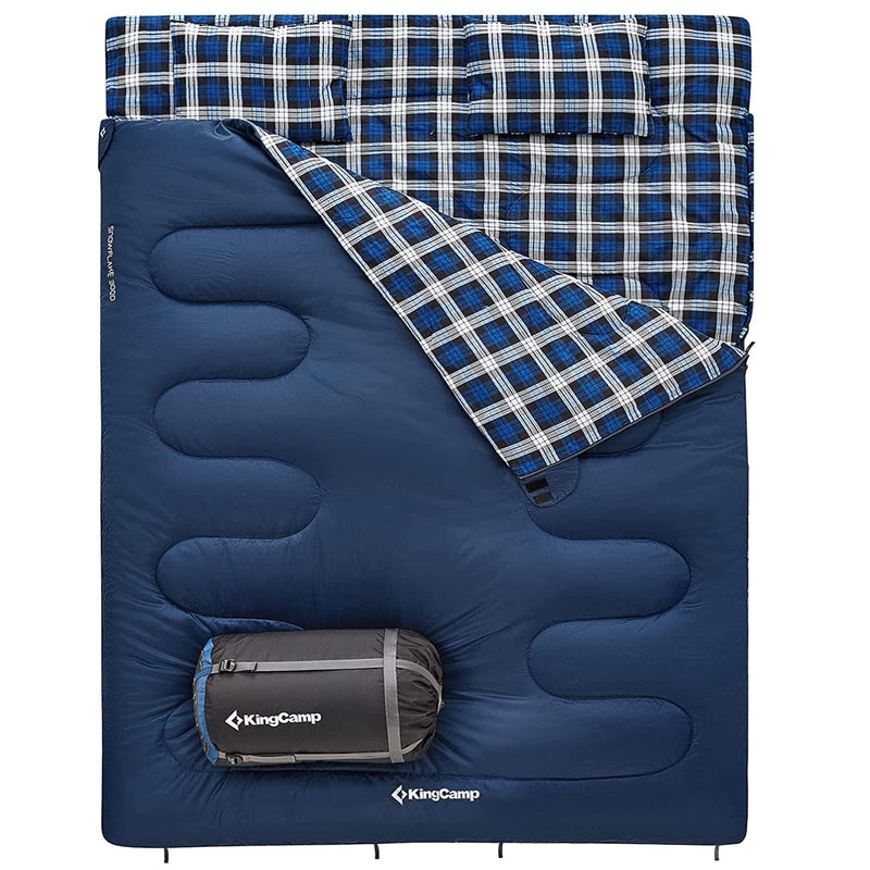 Load image into Gallery viewer, KingCamp SNOWFLAKE 300D Sleeping Bag-Envelope Double Navy