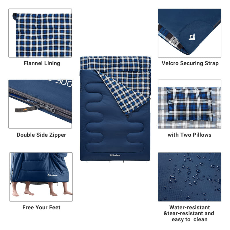 Load image into Gallery viewer, KingCamp SNOWFLAKE 300D Sleeping Bag-Envelope Double