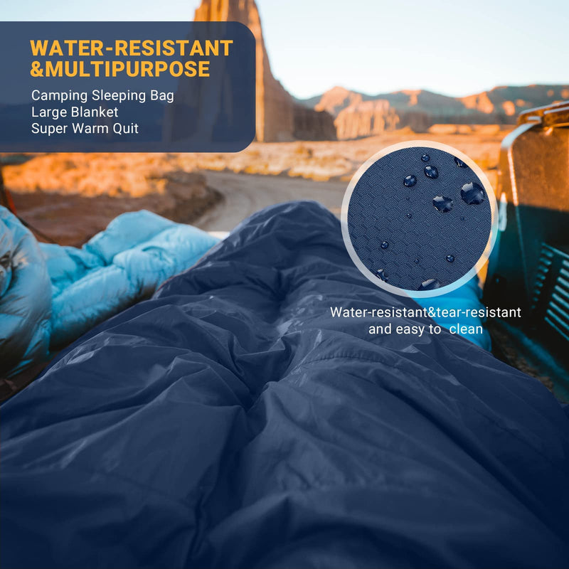 Load image into Gallery viewer, KingCamp SNOWFLAKE 300D Sleeping Bag-Envelope Double Camping Sleeping Bag