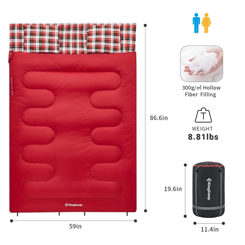 Load image into Gallery viewer, KingCamp SNOWFLAKE 300D Sleeping Bag-Envelope Double