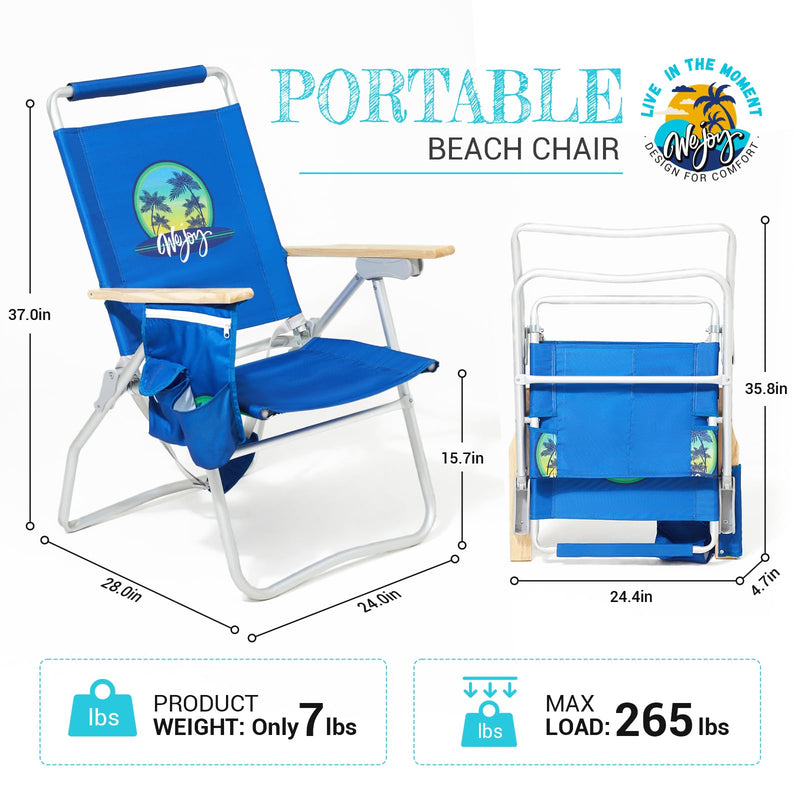 Load image into Gallery viewer, WEJOY Premium High Back Beach Chair Aluminum Camping Chair