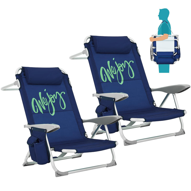 Load image into Gallery viewer, WEJOY Adjustable Beach Chair Set of 2