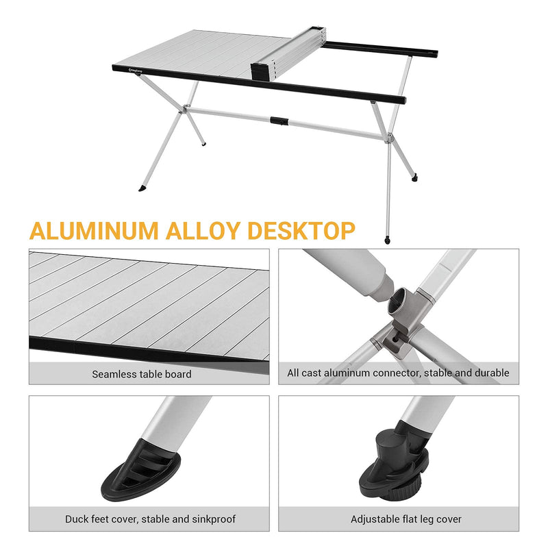 Load image into Gallery viewer, KingCamp Aluminum Roll Up Table
