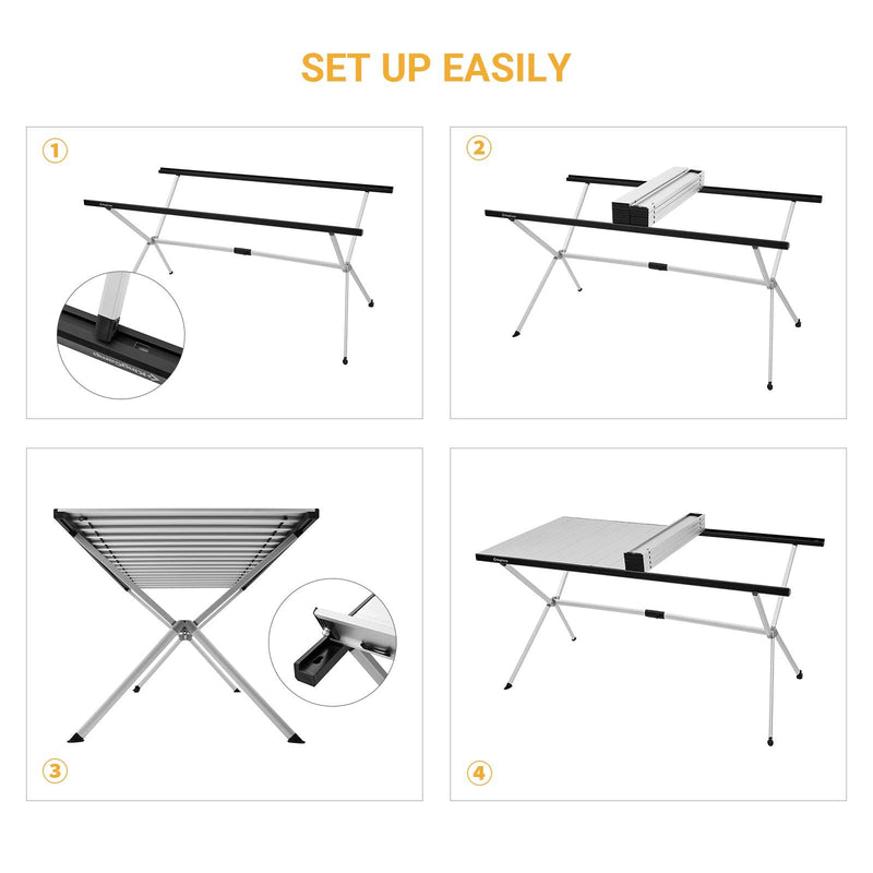 Load image into Gallery viewer, KingCamp Aluminum Roll Up Table