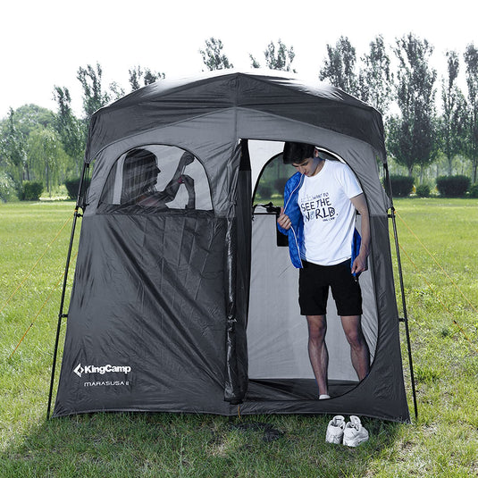 KingCamp MARASUSA Oversize Camping Shower Tent 2 Room Outdoor Toilet Tent
