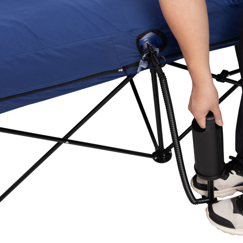 Load image into Gallery viewer, FUNDANGO CloudPio D2 Queen Camping Cot with Detachable Air Mattress | 2-Person Oversized Folding Double Bed, 700lb Capacity Portable Outdoor Cot