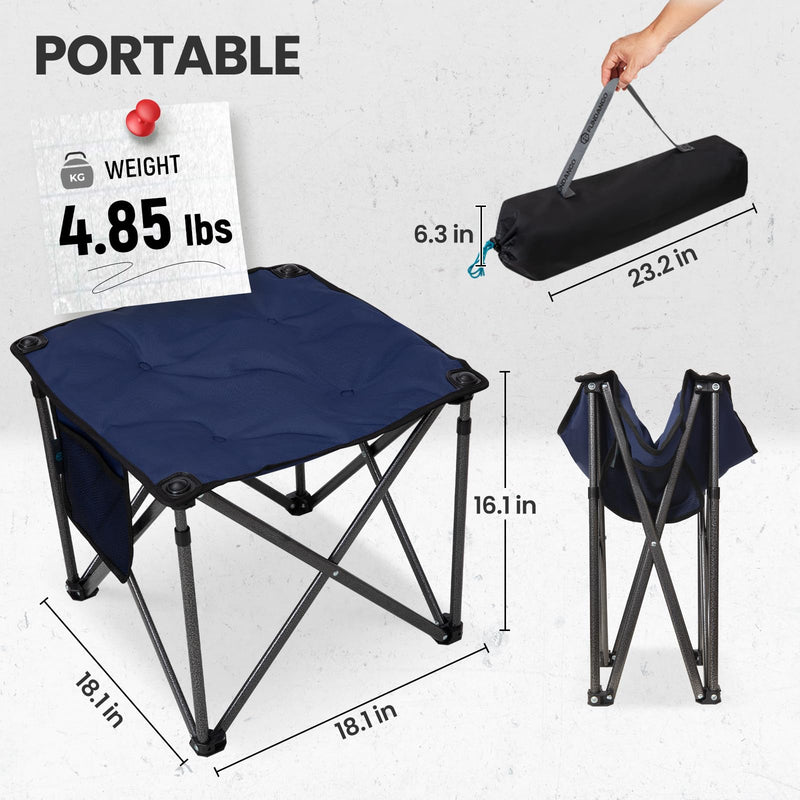 Load image into Gallery viewer, FUNDANGO Camping Stool PLUS 18 Inch Blue