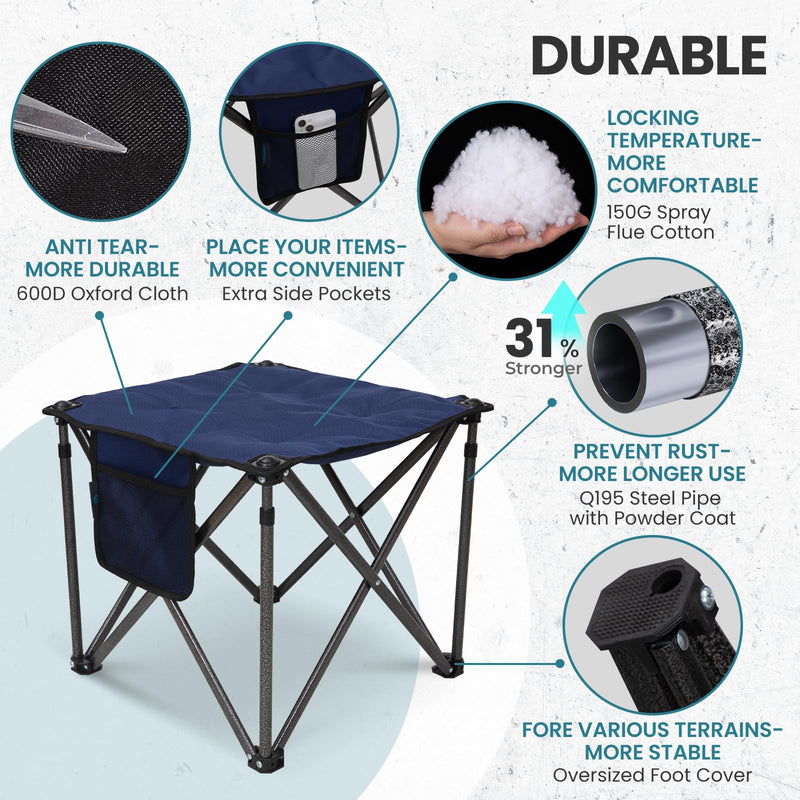 Load image into Gallery viewer, FUNDANGO Camping Stool PLUS 18 Inch Blue