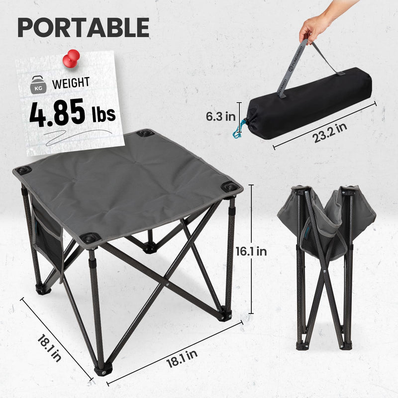 Load image into Gallery viewer, FUNDANGO Camping Stool PLUS 18 Inch Grey