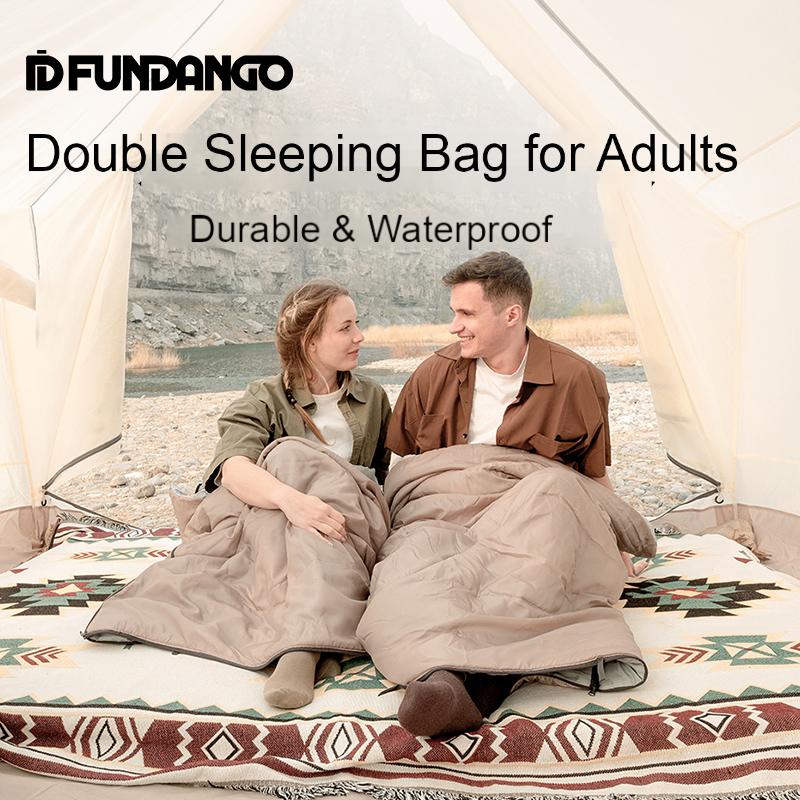 Load image into Gallery viewer, FUNDANGO Double Camping Sleeping Bags with Pillows