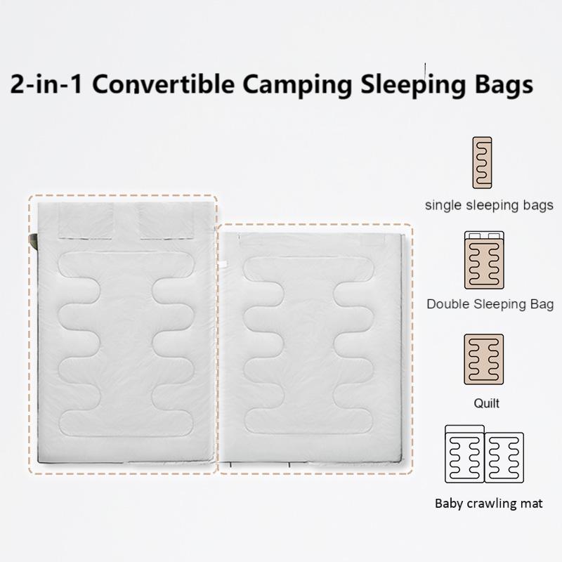 Load image into Gallery viewer, FUNDANGO Double Camping Sleeping Bags with Pillows
