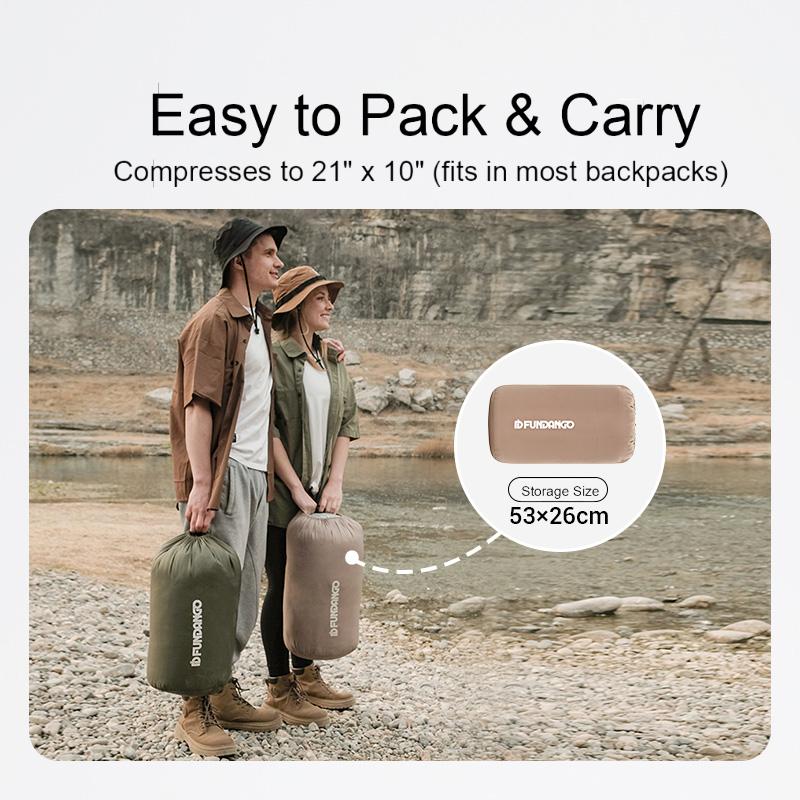 Load image into Gallery viewer, FUNDANGO Double Camping Sleeping Bags with Pillows
