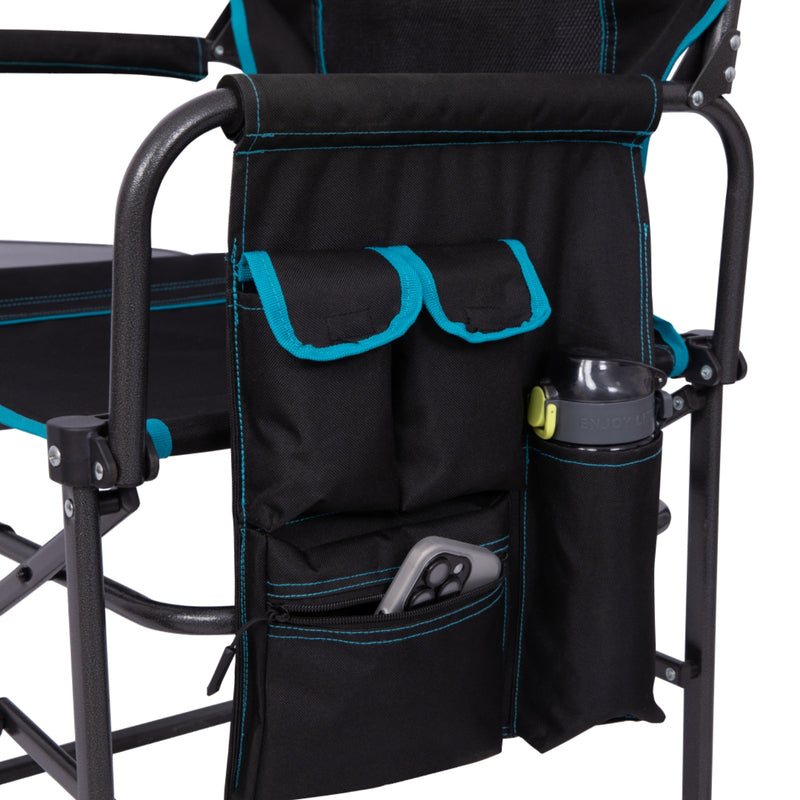 Load image into Gallery viewer, FUNDANGO FoldPro Refine L Director Chair with Side Table | Heavy Duty 440lb Capacity Camping Chair