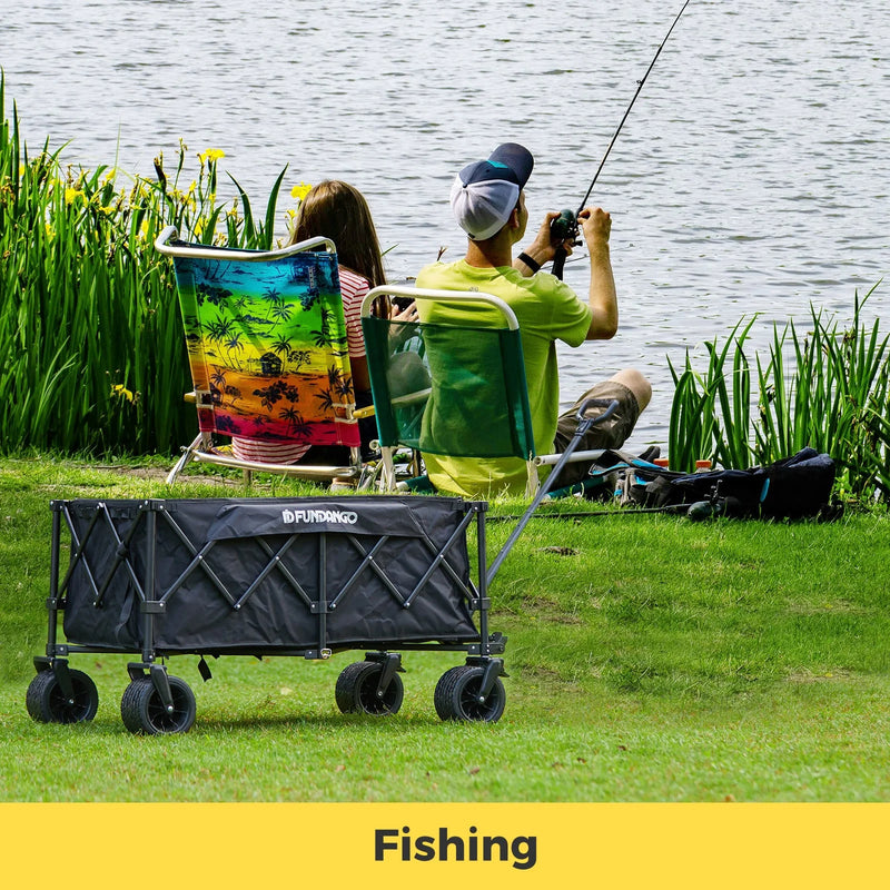 Load image into Gallery viewer, FUNDANGO Folding Wagon 180L Dual Chassis Camping Wagon