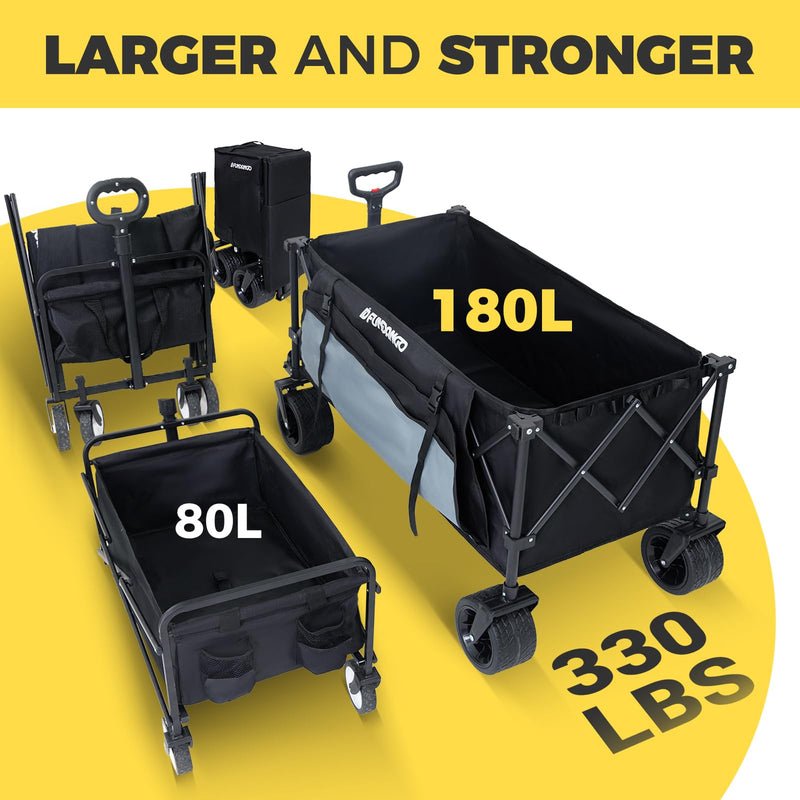 Load image into Gallery viewer, FUNDANGO Folding Wagon 180L Dual Chassis Camping Wagon