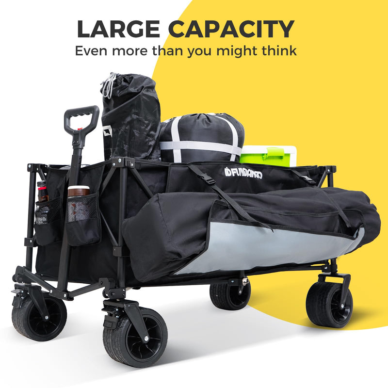 Load image into Gallery viewer, FUNDANGO Folding Wagon 180L Dual Chassis Camping Wagon