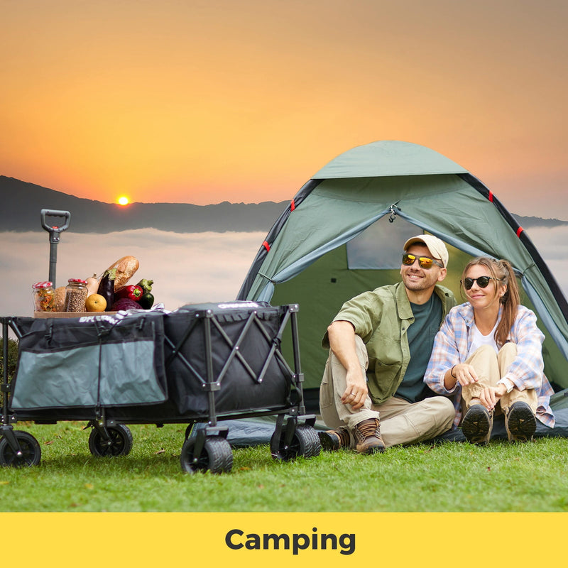 Load image into Gallery viewer, FUNDANGO Folding Wagon 180L Dual Chassis Camping Wagon