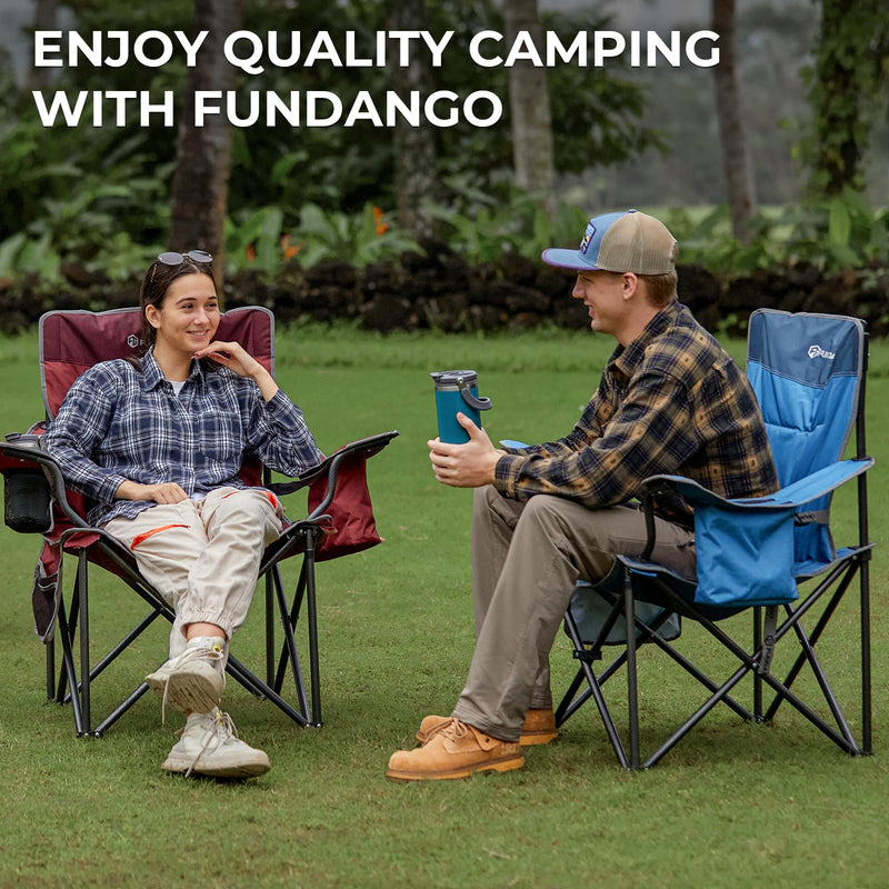 Load image into Gallery viewer, FUNDANGO Heavy Duty 550lb Capacity Oversized Outdoor Chair with Adjustable Lumbar Support