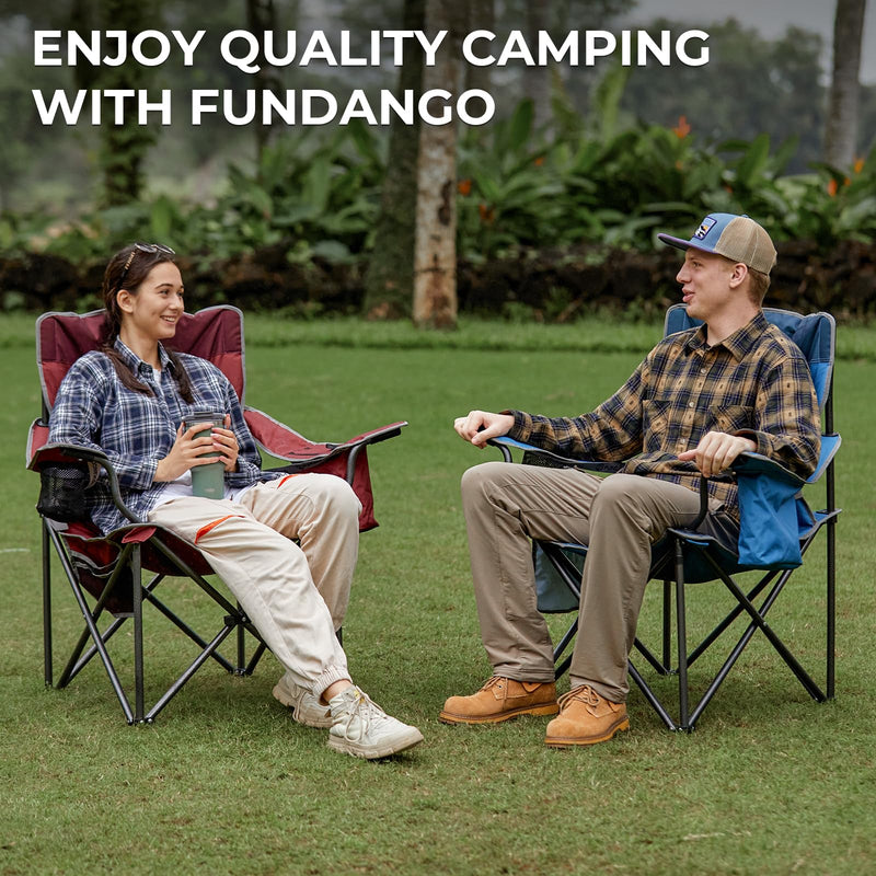 Load image into Gallery viewer, FUNDANGO Heavy Duty 550lb Capacity Oversized Outdoor Chair with Lumbar Support