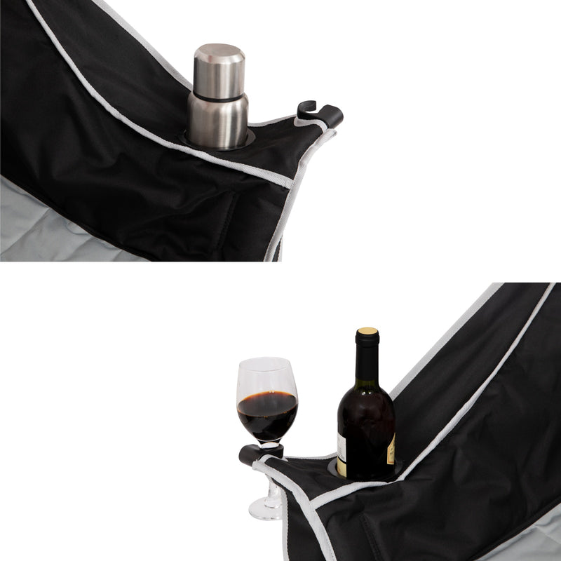 Load image into Gallery viewer, FUNDANGO Horizon Bliss P2 Double Folding Camping Loveseat | 2-Person Padded Outdoor Couch with Cup Holders, Heavy Duty 880lb Capacity Portable Bench for Beach, Picnic & Tailgating