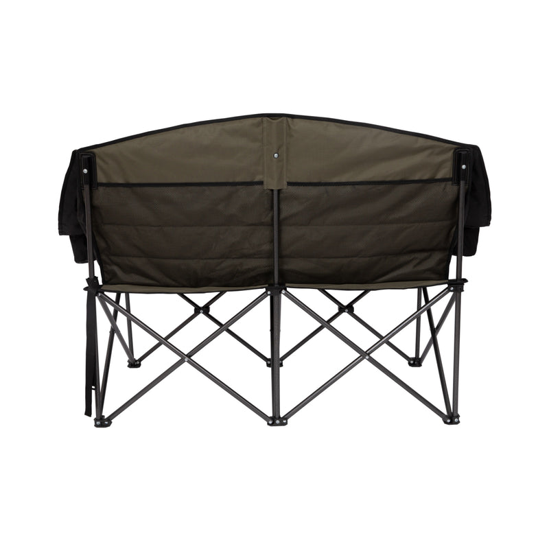 Load image into Gallery viewer, FUNDANGO Horizon Bliss P2 Double Folding Camping Loveseat | 2-Person Padded Outdoor Couch with Cup Holders, Heavy Duty 880lb Capacity Portable Bench for Beach, Picnic & Tailgating