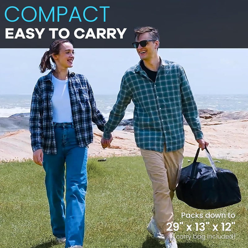 Load image into Gallery viewer, FUNDANGO Queen Camping Cot with Detachable Air Mattress - 2-Person Portable Outdoor Bed with Electric Pump Easy to Carry and Compact