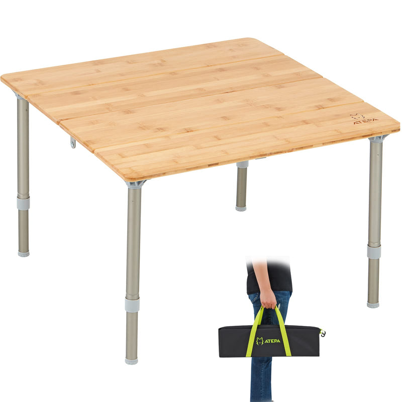 Load image into Gallery viewer, ATEPA 6060 Square Four-Fold Bamboo Table