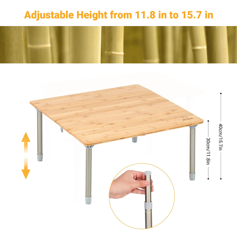 Load image into Gallery viewer, ATEPA 6060 Square Four-Fold Bamboo Table