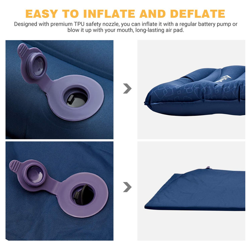 Load image into Gallery viewer, KingCamp Single/ Double Air Mattress Anti-Rollover Ultralight Sleeping Pad
