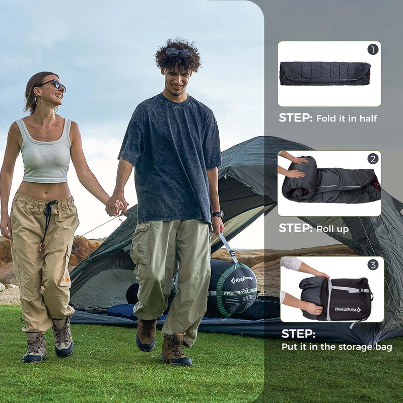 Load image into Gallery viewer, KingCamp FREESPACE 250D Double-Sized Sleeping Bag