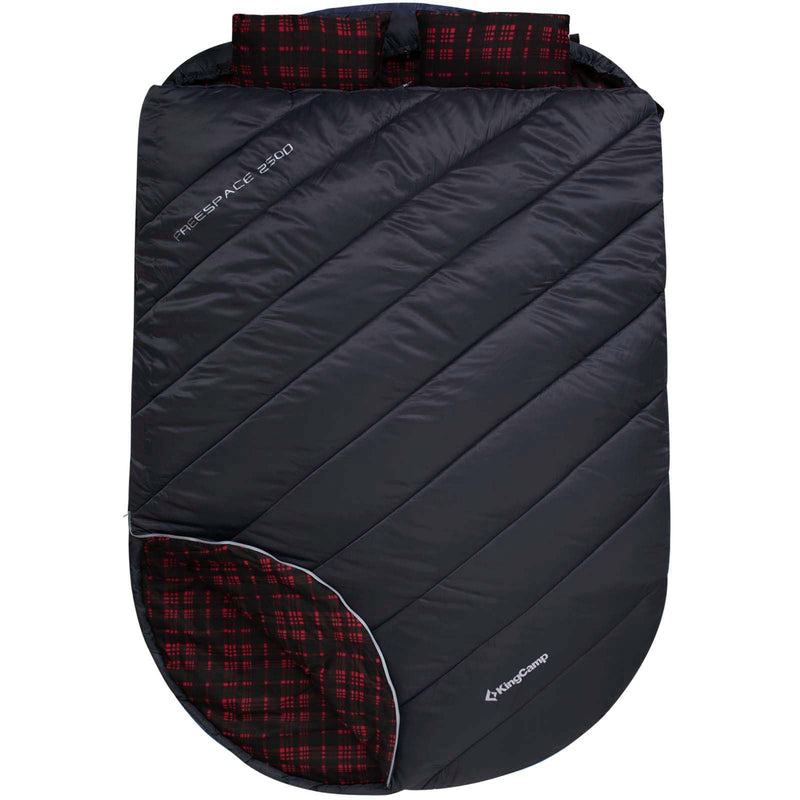 Load image into Gallery viewer, KingCamp FREESPACE 250D Double-Sized Sleeping Bag with 2 Pillows