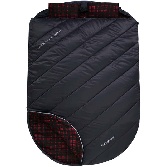 KingCamp FREESPACE 250D Double-Sized Sleeping Bag with 2 Pillows