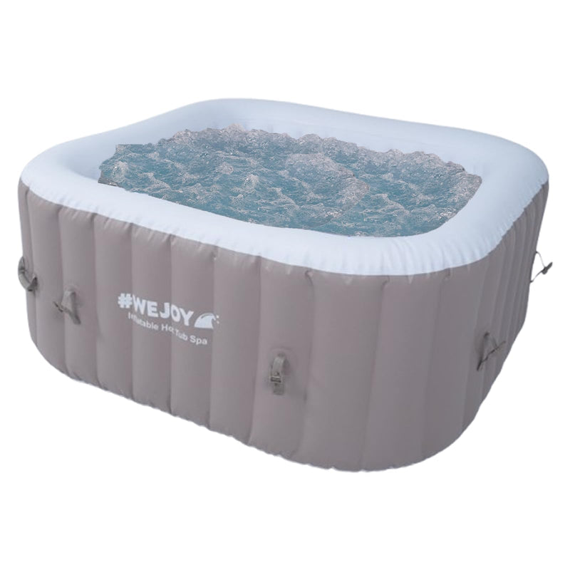 Load image into Gallery viewer, WEJOY Inflatable 4-6 Person Square Hot Tub Spa with 130 Bubble Jets