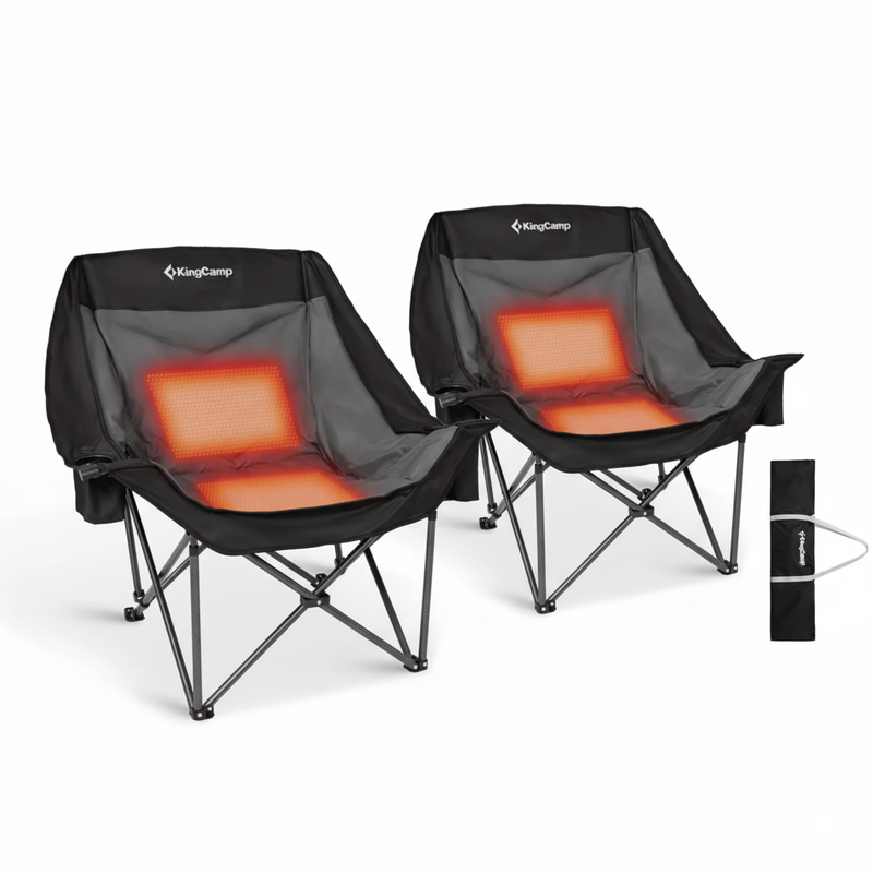 Load image into Gallery viewer, KingCamp CANNA C10 PLUS Heated Camping Chair - Oversized Single Chair with 3 Heat Settings
