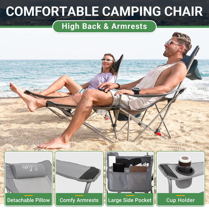 Load image into Gallery viewer, WEJOY FOLDING RECLINER CHA Folding Chair Grey