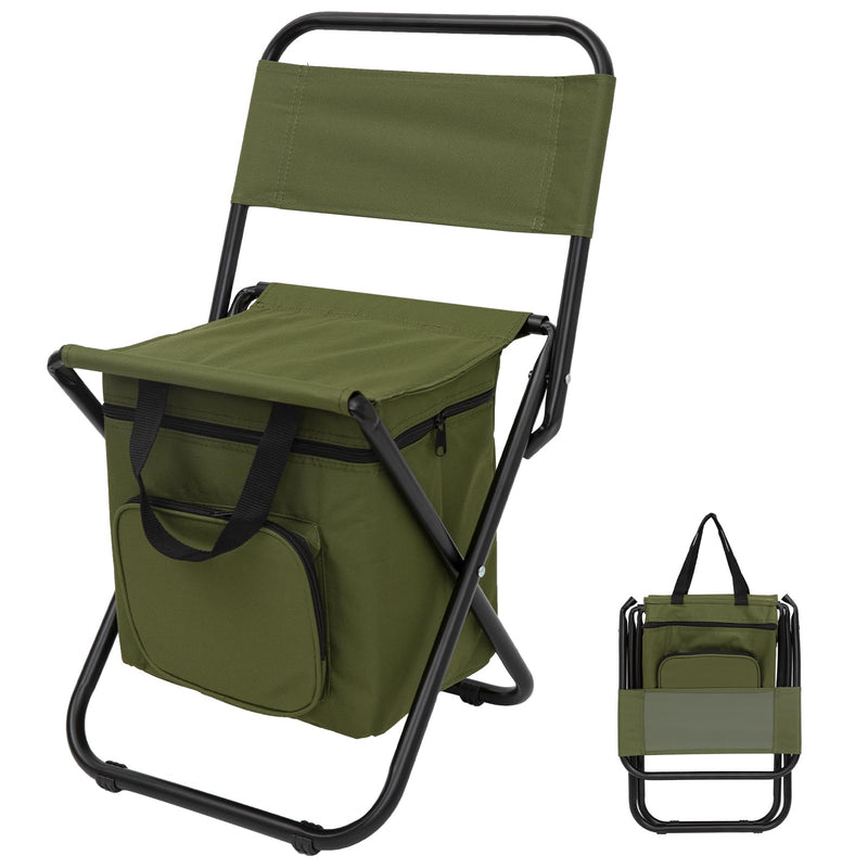 Load image into Gallery viewer, FUNDANGO Cooler Backrest Stool Fishing Chair with Cooler Bag