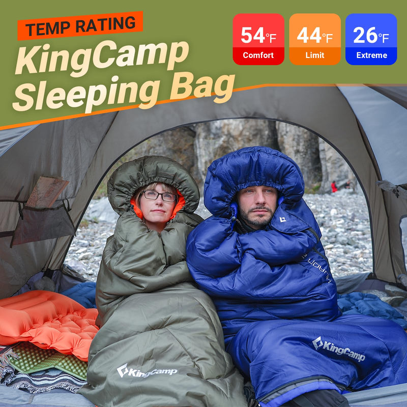 Load image into Gallery viewer, KingCamp HURON 250 Sleeping Bag-Envelope With Hood
