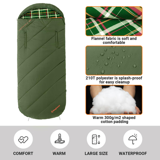 KingCamp Freespace 300 Wearable Sleeping Bag with Flannel