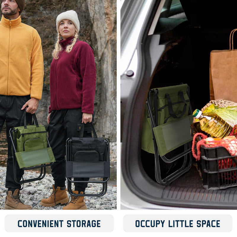 Load image into Gallery viewer, FUNDANGO Cooler Backrest Stool Fishing Chair with Cooler Bag