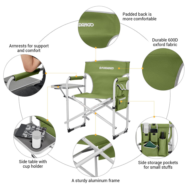 Cargue la imagen en el visor de la galería, FUNDANGO Lightweight Director's Chair
