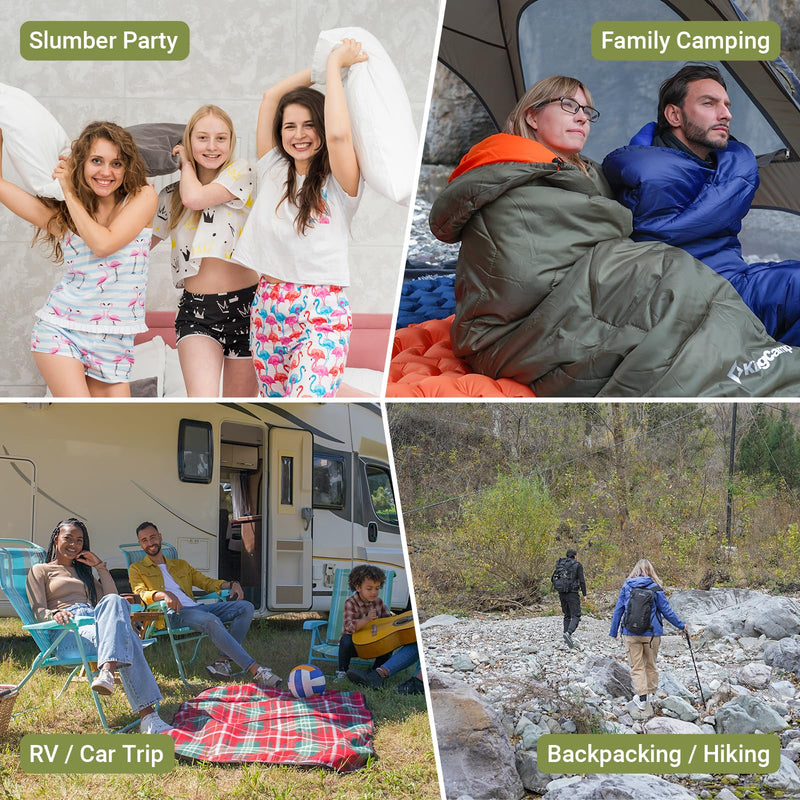 Load image into Gallery viewer, KingCamp HURON 250 Sleeping Bag-Envelope With Hood