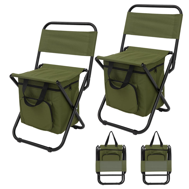Load image into Gallery viewer, FUNDANGO Cooler Backrest Stool Fishing Chair with Cooler Bag