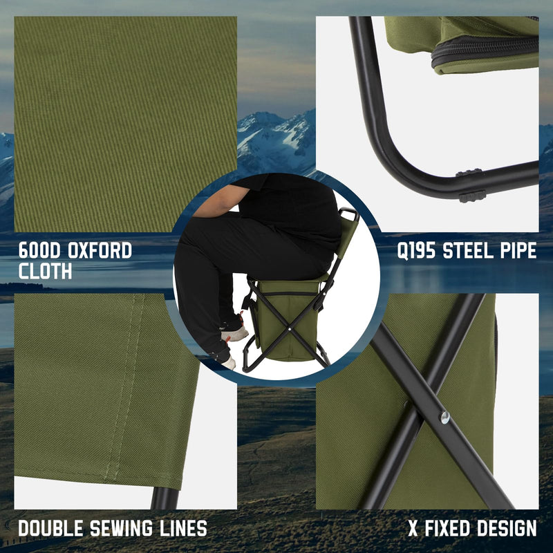 Load image into Gallery viewer, FUNDANGO Cooler Backrest Stool Fishing Chair with Cooler Bag