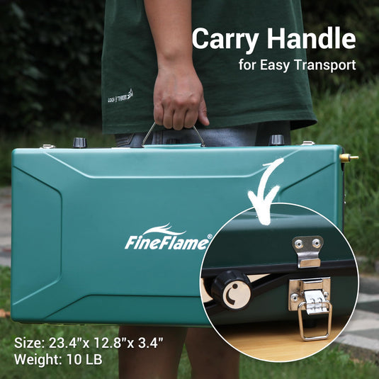 FINEFLAME Portable 3-Burner Camping Stove