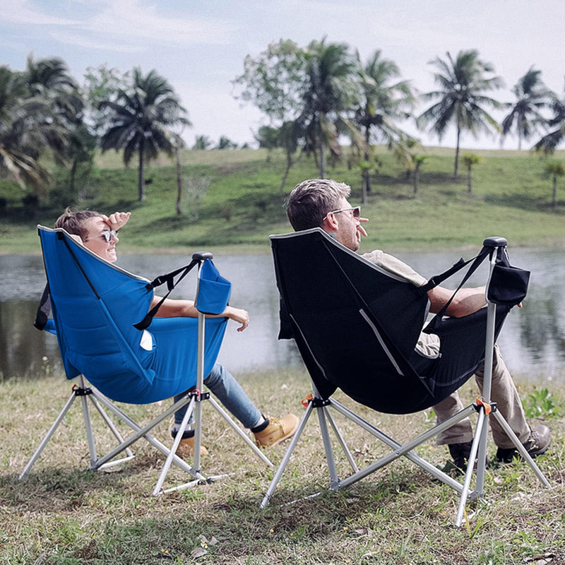 Load image into Gallery viewer, KingCamp Portable Swing Recliner Chair with Pillow