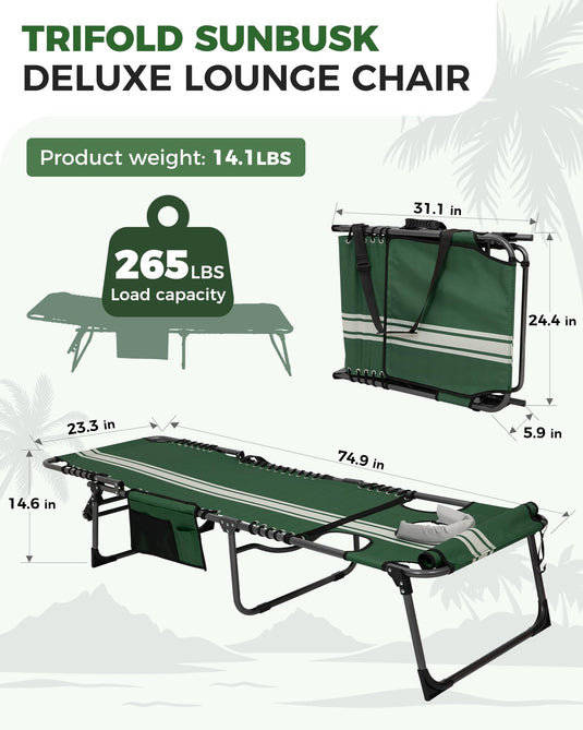 KingCamp MAGNOLIA B10 Backpack Chaise Lounge With Face Hole