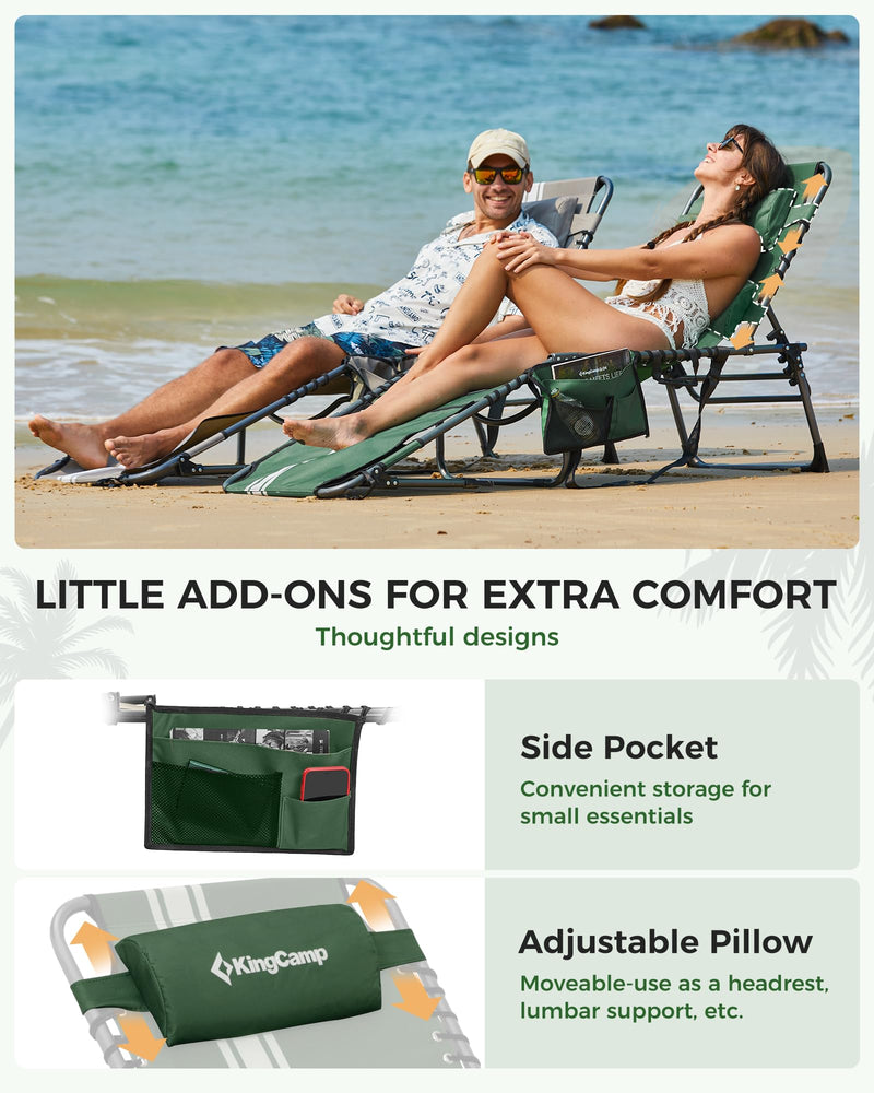 Load image into Gallery viewer, KingCamp MAGNOLIA B10 Backpack Chaise Lounge With Face Hole